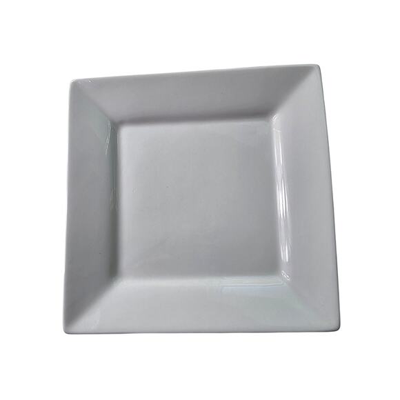 Food Network Other - Set of 4-  FOOD NETWORK All White Undecorated Framed 7.5" Salad Plates